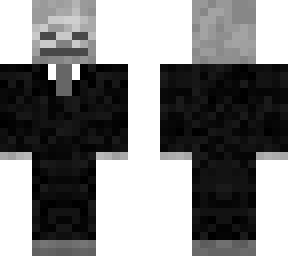 skeleton in a suit