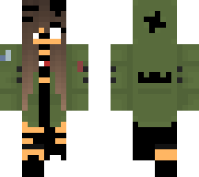 camo dog girl with drool