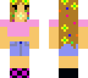 colorful sunflower girl