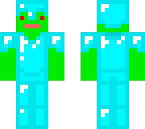 green boy with diamond armor