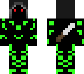 just the neon hooded assassins with red eyes
