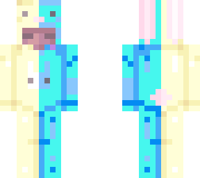 my bunny skin that my friend wouldn't wear with me fixed :c