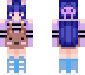 purple kawaii cat girl