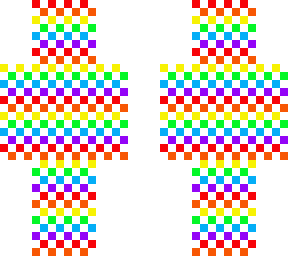rainbow checkered skin (clear)