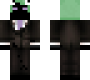 simple enderman in a suit but with a frog hat