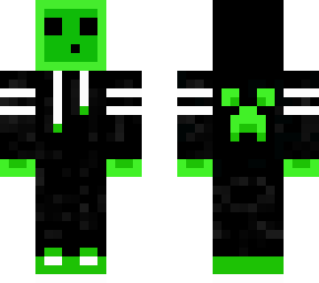 Slime with a black hoodie | Minecraft Skin