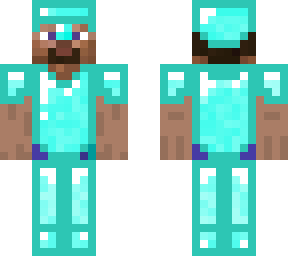 steve with fake diamond armour troll