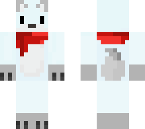 arctic fox with red scarf
