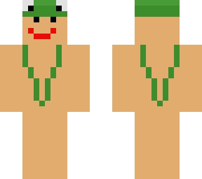 bikini man with froggy hat