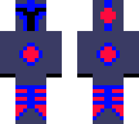blue and red mandolorian