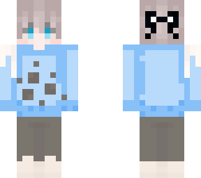 blue boba with black bow