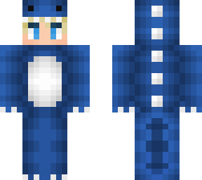 blue dino onesie