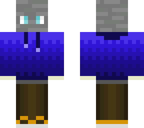 blue sweater in a rock