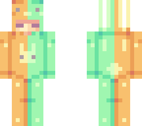 bunny onesie / orange mint