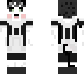 cute blackhaired catboy in a maid dress