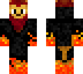 lion on fire whith hoodie