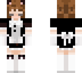 maid catboy closed eyes