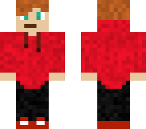 me in red hoodie