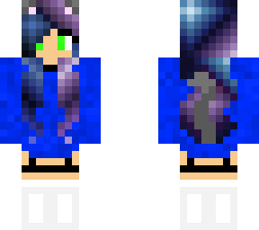 me in the future and me with galaxy hair and i am a cat