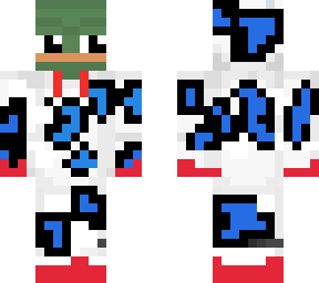 pepe with blue and red design