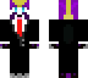 purple panda in suit