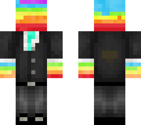 rainbow blob in a suit