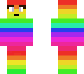 rainbow face character, pretty fun