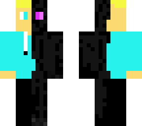 rainbow half human and half enderman