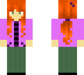 red head girl with jacket