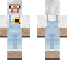 sheep with overalls