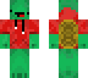 turtle with red hoodie