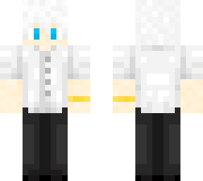 white hair school boy