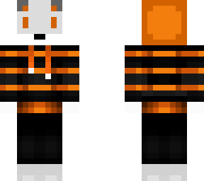 wolf with orange hoodie