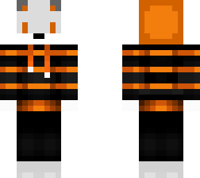 wolf with orange hoodie