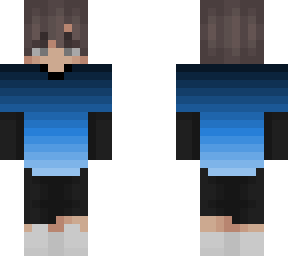 a man with a blue gradient blouse