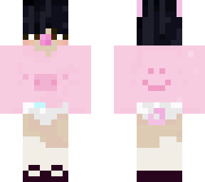 baby pig but black hair