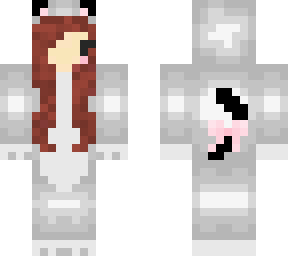 brown hair light gray/white cat girl edit