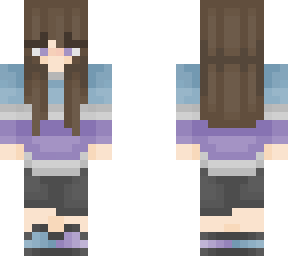 cute purple and blue girl