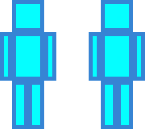 cyan blanko with blue outlines
