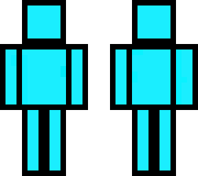 cyan block man