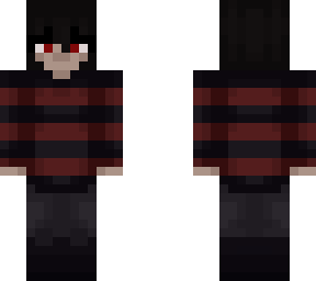 emo goth grunge cat red stripe sweater boy