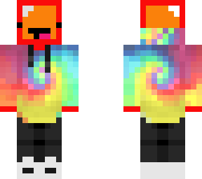 fire skeppy (me) with rainbow hoodie