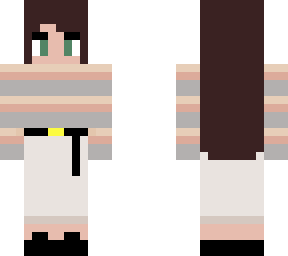 girl with brown hair and pastell sweather
