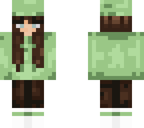 green girl with hat