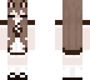 kawaii closed eyes cat maid girl