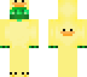 mans is in a duck suit