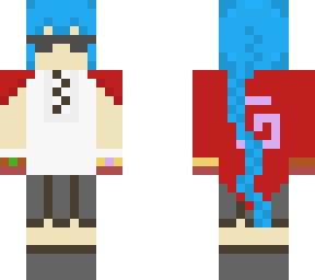 my cannon skin :d but blue hair with powers