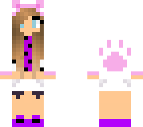 pink and white animal girl.