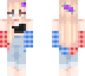 remake girl, blue and red jacket