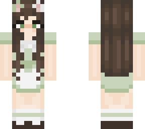 sage green cat maid